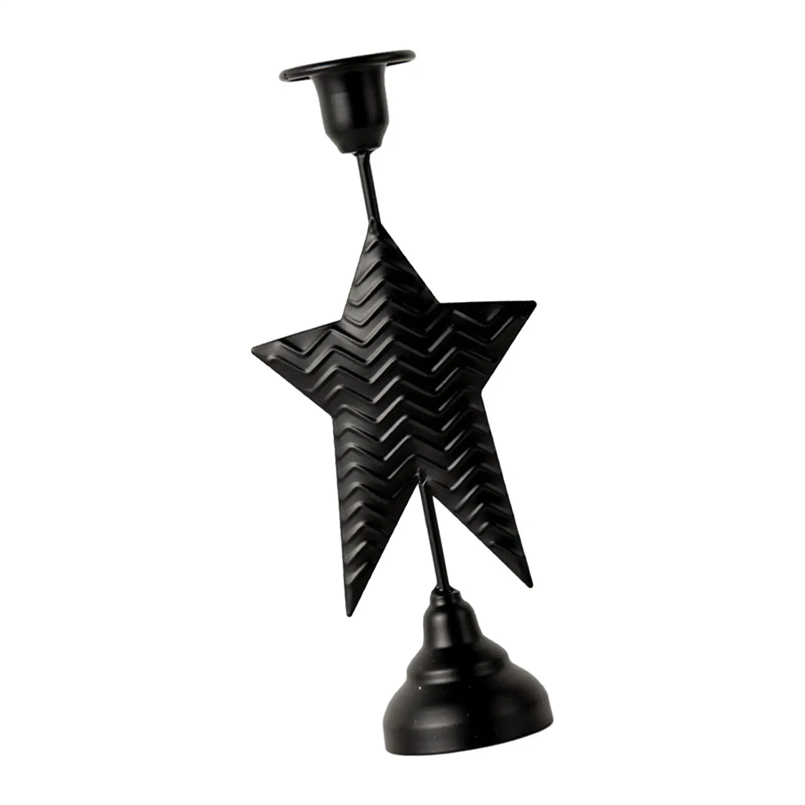 Black Iron Conical Candle Holder Centerpiece Table Decoration Bedroom Decorative