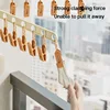2/3/4 Layers Folding Hanger Anti Slip Wall Mounted Clothes Storage Hanger Space Saving Cloth Hook Doll Clips for Household 4