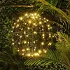 Outdoor LED Ball Light Fold Metal Frame Ball Tree Hanging Light Christmas Sphere Lantern Home landscape holiday lighting Decor 3