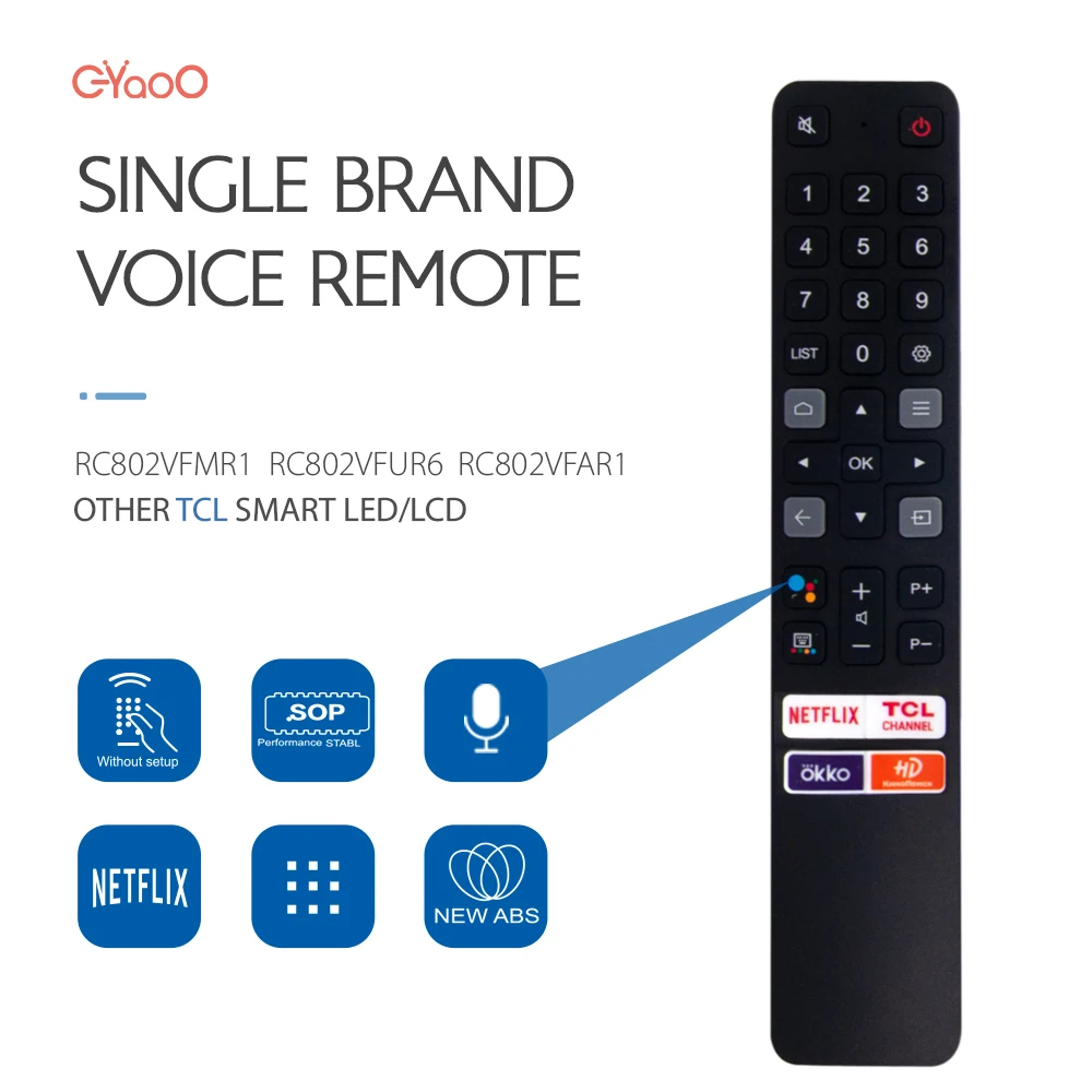 TCL RC901V FMR1 FMR8 Smart Voice TV Remote Control RC901V FAR1
