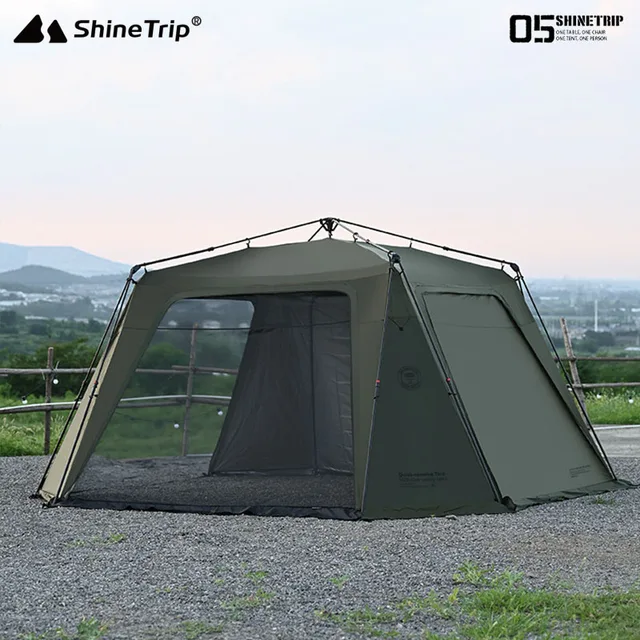 ShineTrip05 Series Oversized Quick Build Waterproof Silver Coated Canopy Sunproof Camping Auto Dome 5