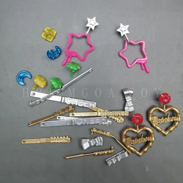 Original rainbow middle school fashion big sister doll shoes earrings earrings hairpin DIY girl toys 1