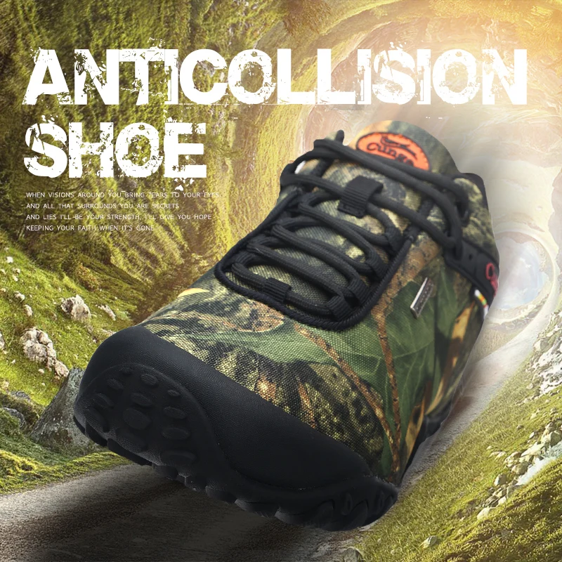 Hot Sale Mens Hiking Shoes Outdoor Sport Trail Trekking Sneakers Waterproof Men's Camouflage Sneakers Durable Hunting Boots Male