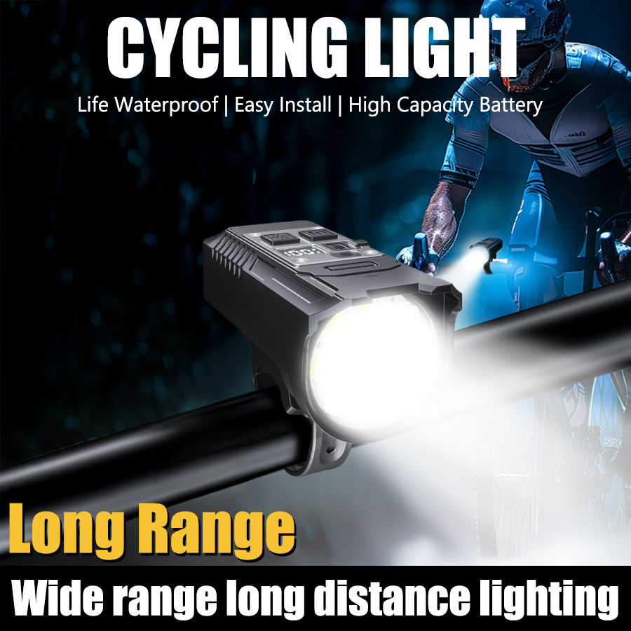 LED Bicycle Front Light Type-C Rechargeable Bicycle Headlight Road Bike Headlamp Easy Install Cycling Accessories Night Riding
