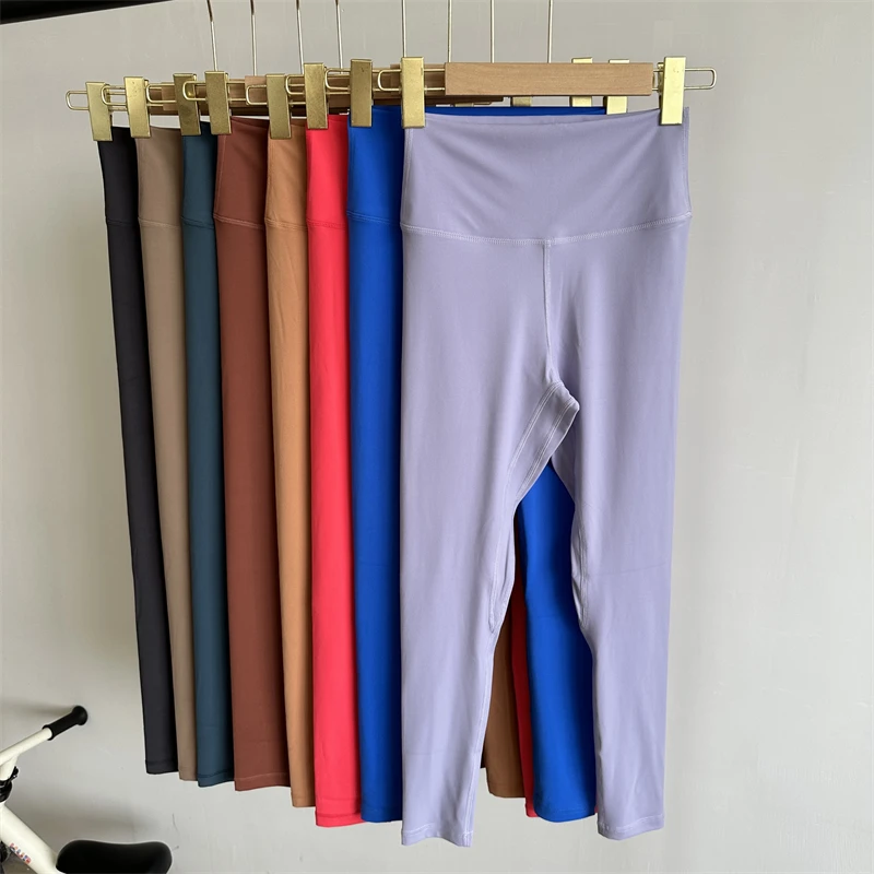 Sexy Women's Leggings Gym Solid Color Pilates Yoga Tights High Waist Fashion Spice Girls Fitness Sports Pants Soft Breathable
