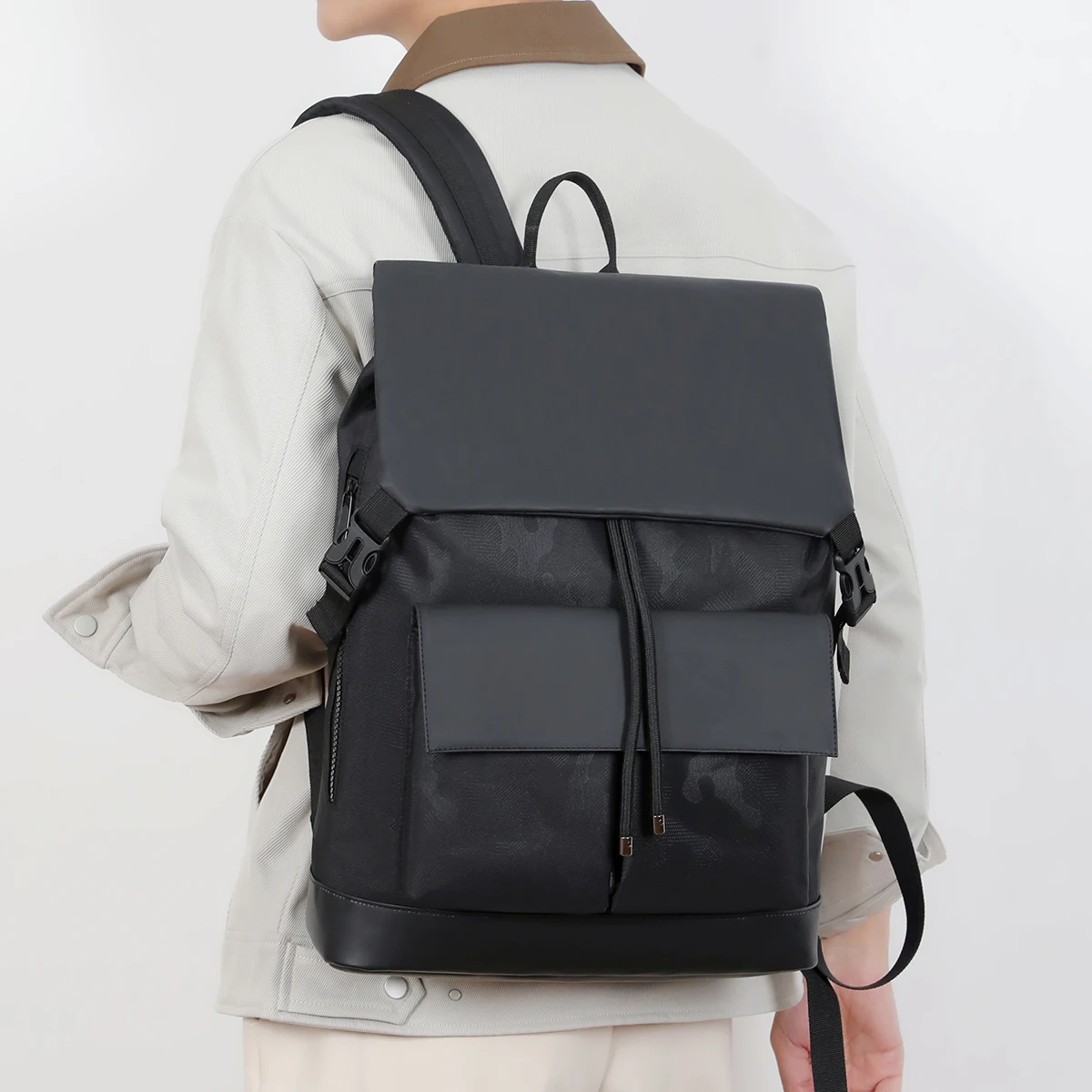 Fashionable Classic Business Backpack for Men and Women, Trendy Laptop Bag, Travel Large-Capacity Backpack for Work, Commuting and Boarding