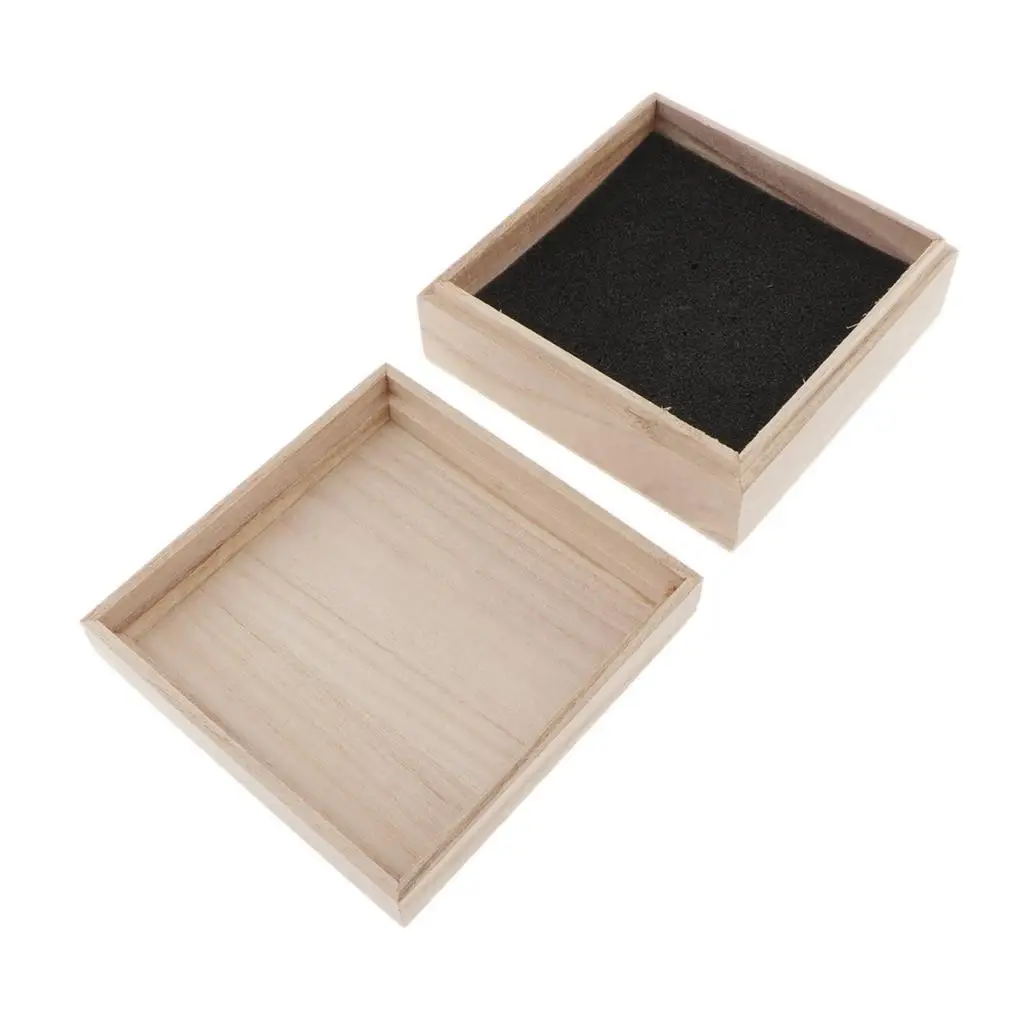 Square Wooden Box, Wooden Box with Lid, Casket, Storage Box, , Box