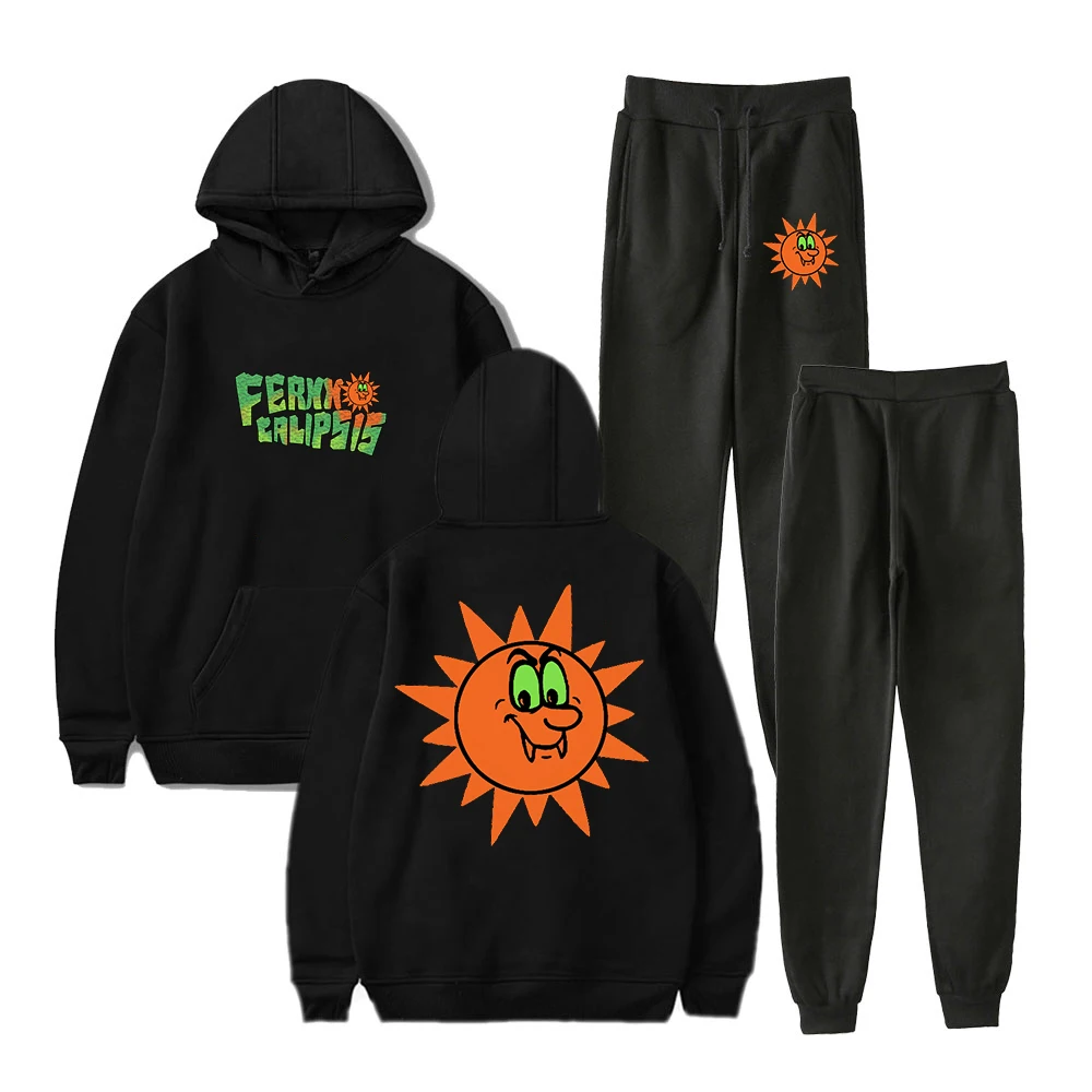 

Feid Ferxxocalipsis Album Merch Hoodie Jogger Pants Two Piece Set Sweatshirts+Sweatpants 2024 Tour Women Men's Set