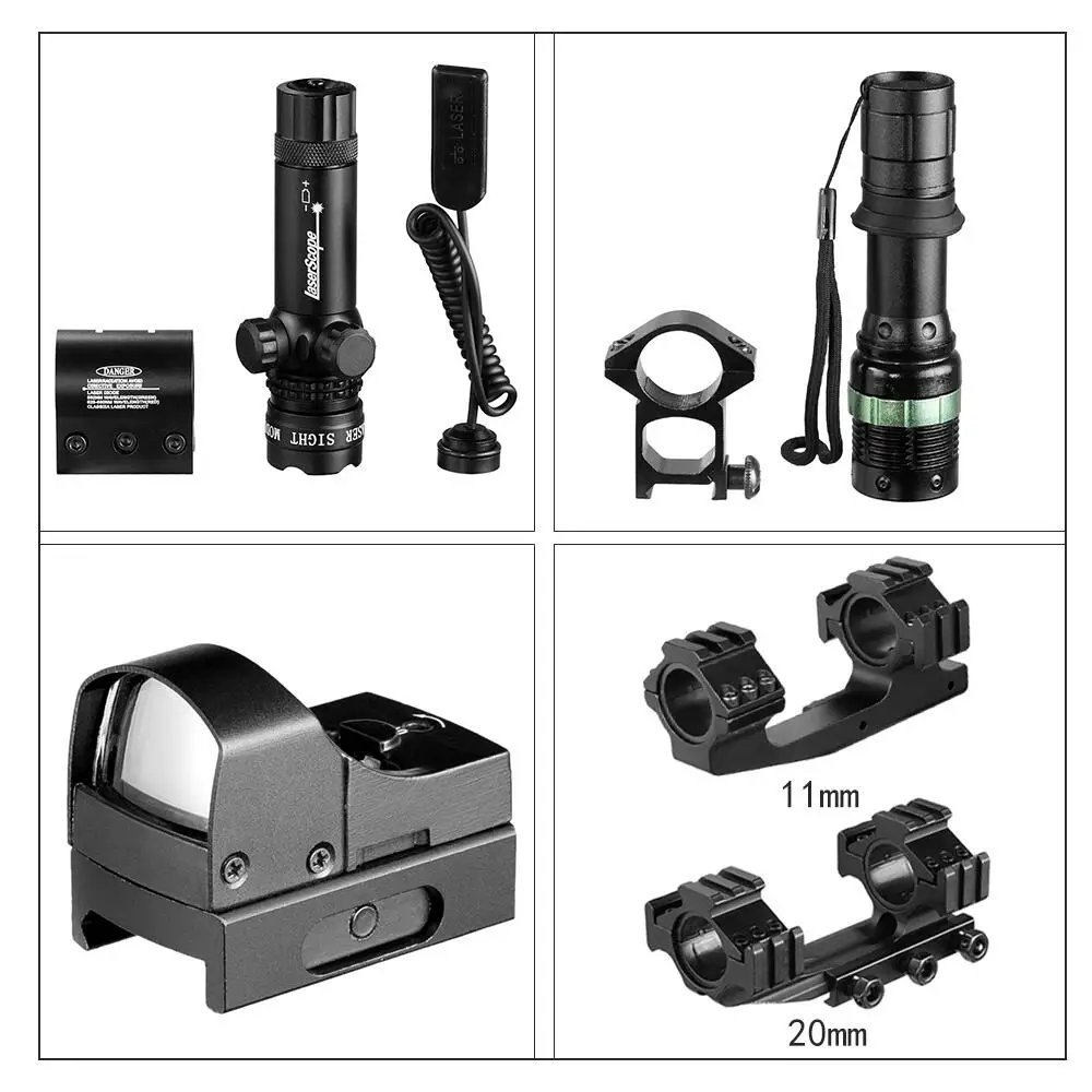 VOMZ 6-24x50 AOEG Rangefinder Sight Rifle Scope With Holographic 4 Reticle Sight Red Dot Green Dot Laser Combo Riflescope rifle scope