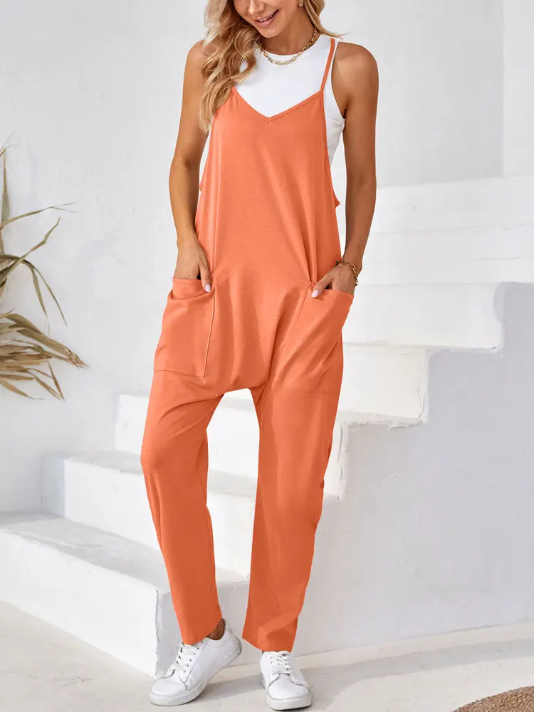 2023 Summer Long Jumpsuit Women Overalls Black Jumpsuit Ladies Jump Suit  Romper Overalls For Women