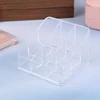 9 Slots Clear Acrylic Lipstick Storage Box Trapezoid Cosmetic Display Case Store Desk Lipstick Cosmetic Organizer Holder Stand 5