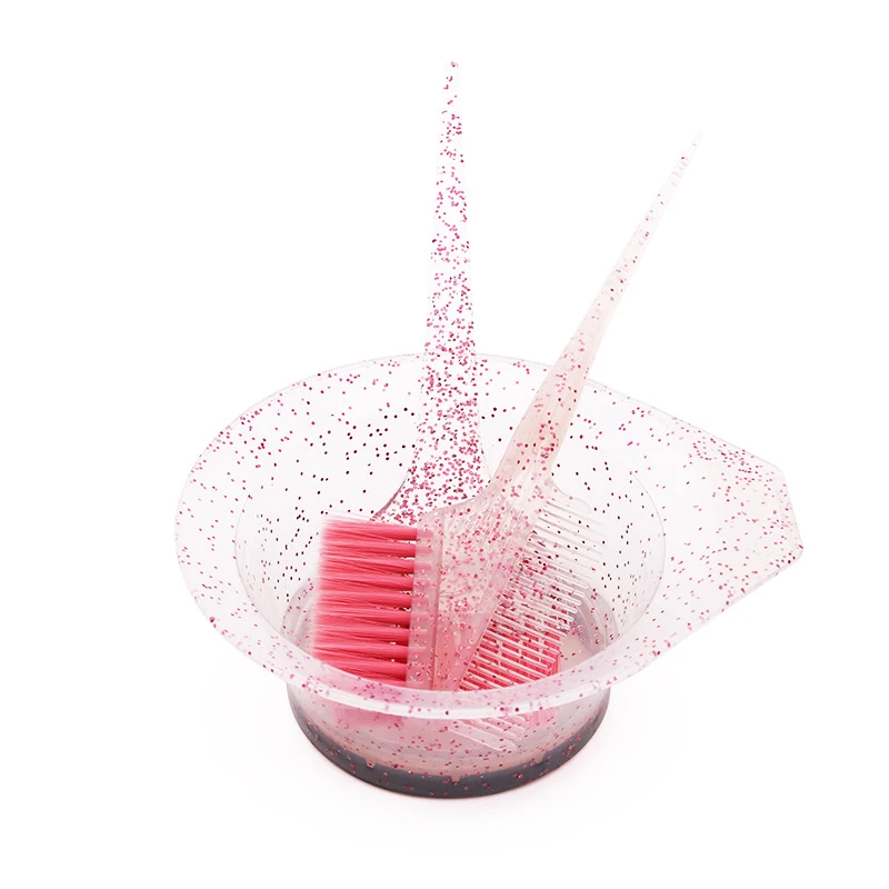 Diy Hair Dye Bowl Set Hair Dyeing Bowls With Brush Pro Hair Dyeing Tint Mixing Color Crystal Bowl Home Salon Color Dye Tools