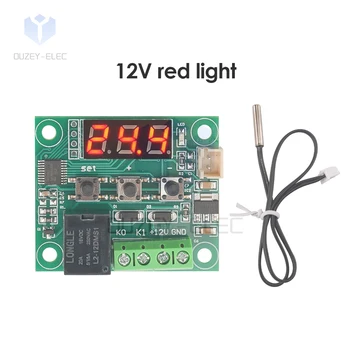 W1209 12V DC Digital Temperature Controller Board Micro Digital Thermostat with 10A One-Channel Relay Waterproof Sensor 1