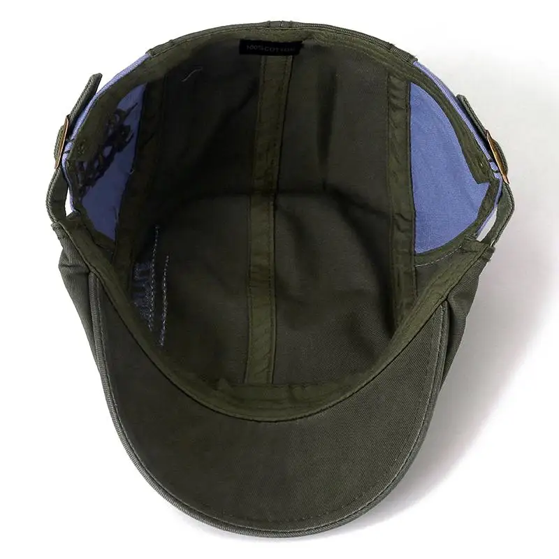 Hot Sale Summer Outdoor Flat Hat Sports Cotton Beret Cap Casual Peaked Skull Design Cap For Men And Women