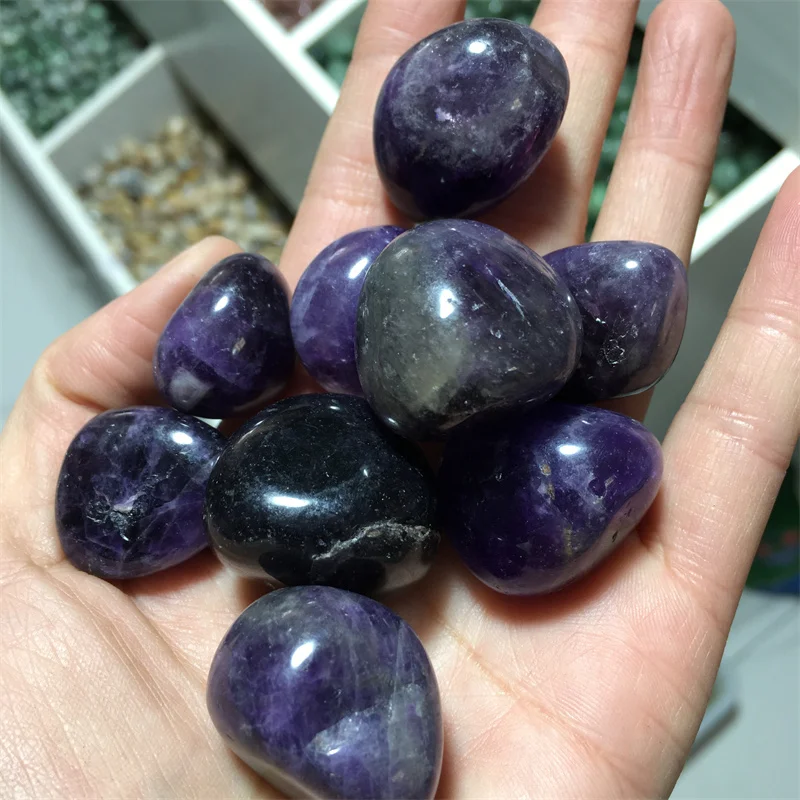 

Оптовая продажа, натуральный аметист, полированные фиолетовые кристаллы, лечебный камень для украшения