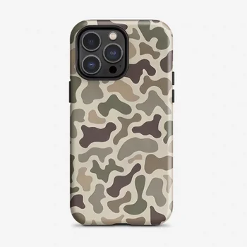 Retro stylish camouflage pattern Phone Case for iPhone17 17Air 16ProMax 16e 15 14 14 12mini 7Plus XR 2in1 tough glossy case 1