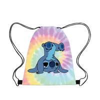 Disney Stitch Drawstring Bags Children Backpack Cartoon Mini Lilo&Stitch Travel Storage Bag Casual Swim Portable Backpack 3
