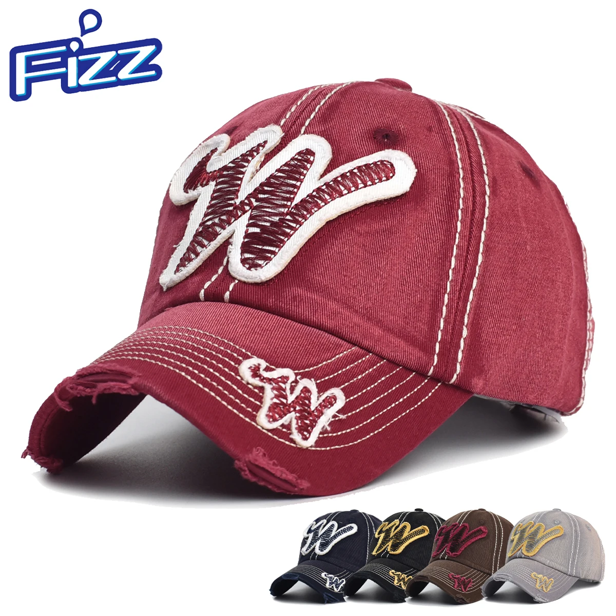 W Letter Baseball Cap Fashion Outdoor Sun Hat Unisex Adjustable Cotton Bonnet Hip Hop Snapback Dad Hat Men Women кепка y2k