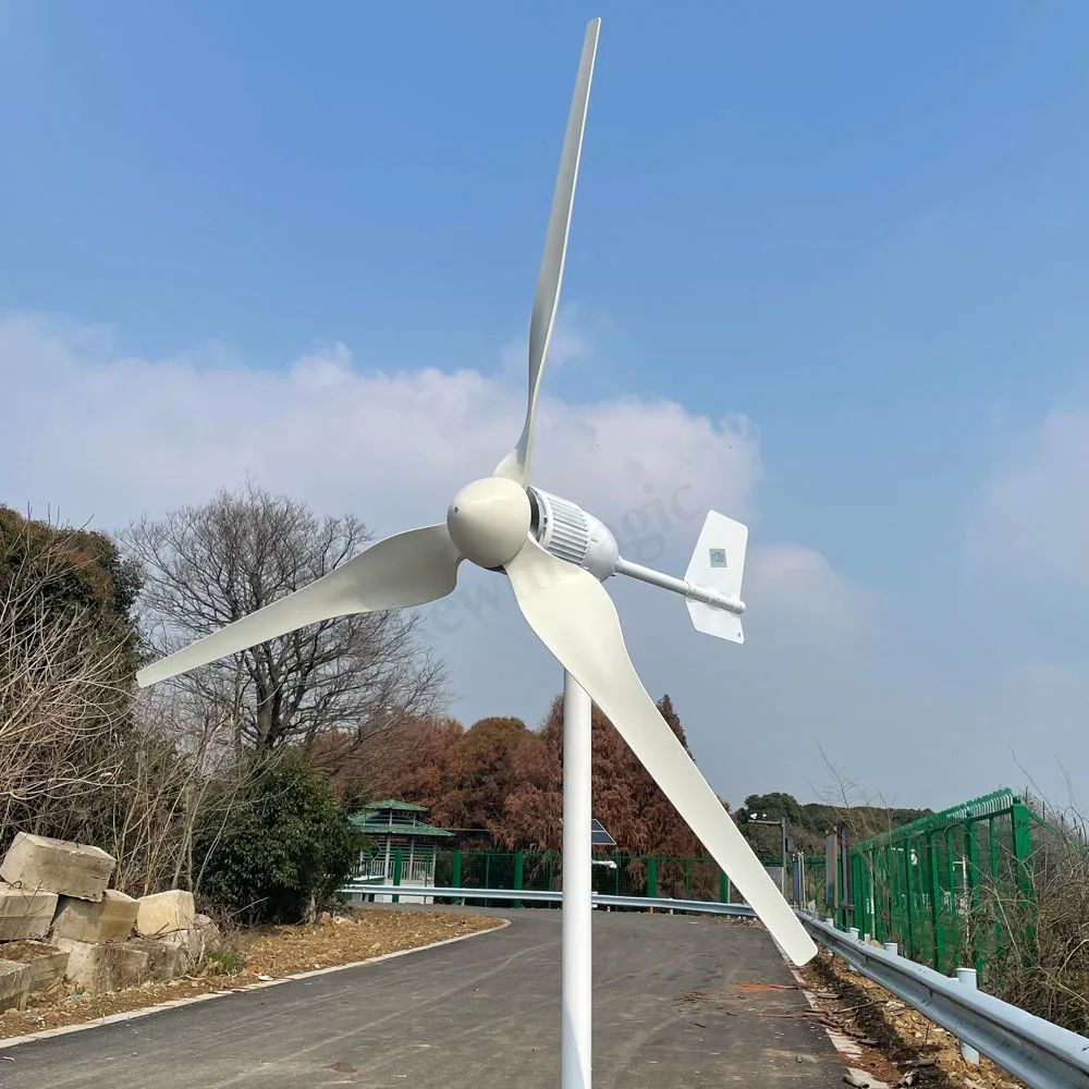 Solar Wind Generator Wind Turbine Charge Controller 10000w 10KW Wind Turbine 48v Wind Generator Axis Windmill Energy Sources 3 Blades Mppt Charge Controller On Grid Tie Inverter