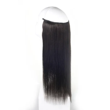 Halo Hair Extensions Human Hair Invisible Line Good Quality Natural Color 1B Fish Line Hair Extensions