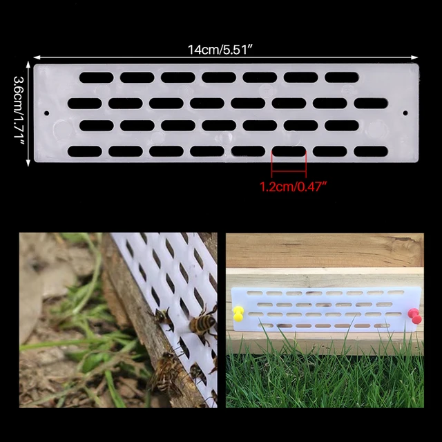 10Db Méhek Szerszám Műanyag Menekülés Elleni Légyfutásgátló Lemezek Sárga Fehér Lyukak Spacer Méhész Fészekajtó-Készletek - Image 2