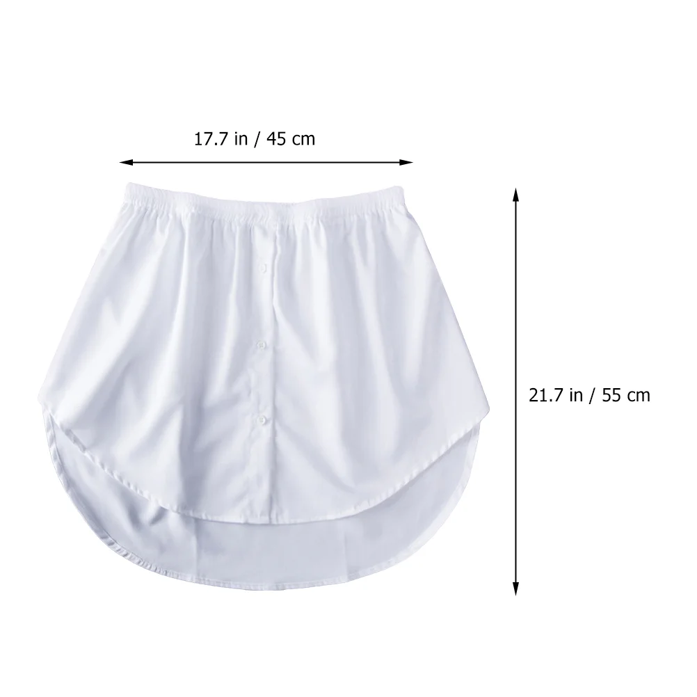 Fake Skirt Blouses Girl Costume Shirt Hem Cotton Decoration Women's Clothes Woman