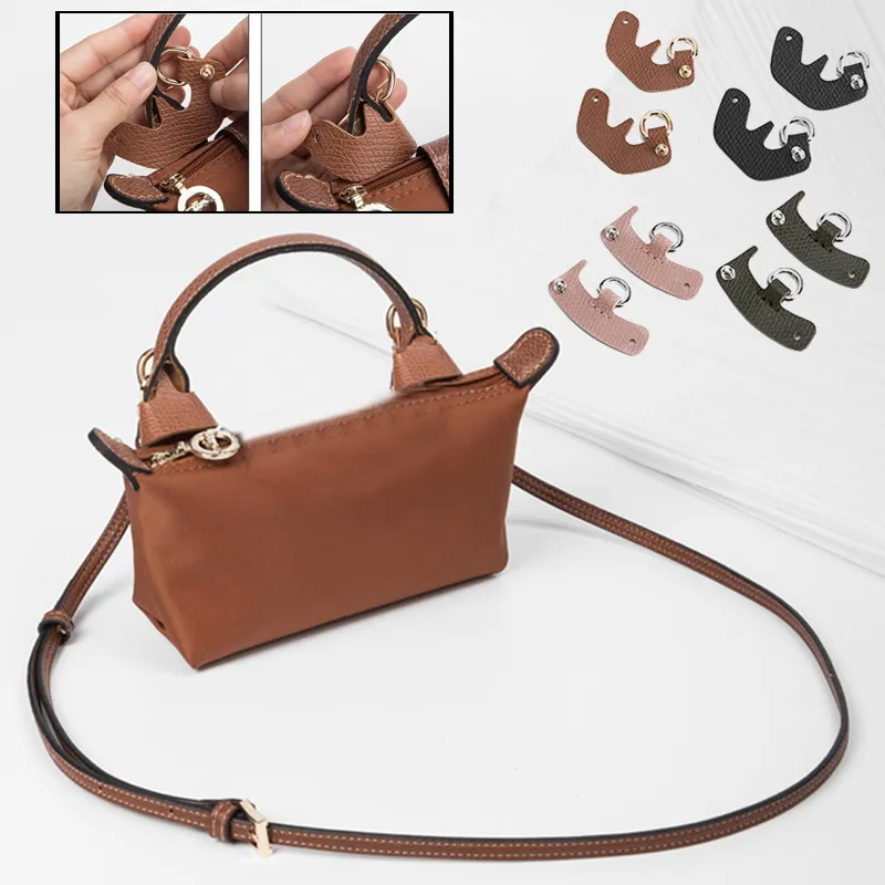 WUTA Bag Transformation Accessories for Longchamp mini Bag Straps  Punch-free Genuine Leather Shoulder Strap Crossbody Conversion