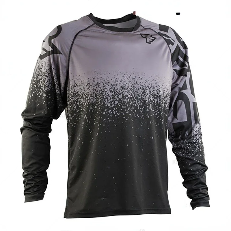 Sudadera de manga larga para deportes al aire libre para hombre, camiseta de ciclismo de descenso para motocicleta profesional de secado rápido