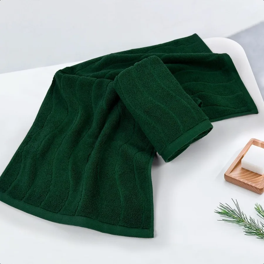 Wavy Striped Jacquard Hand Towels Set