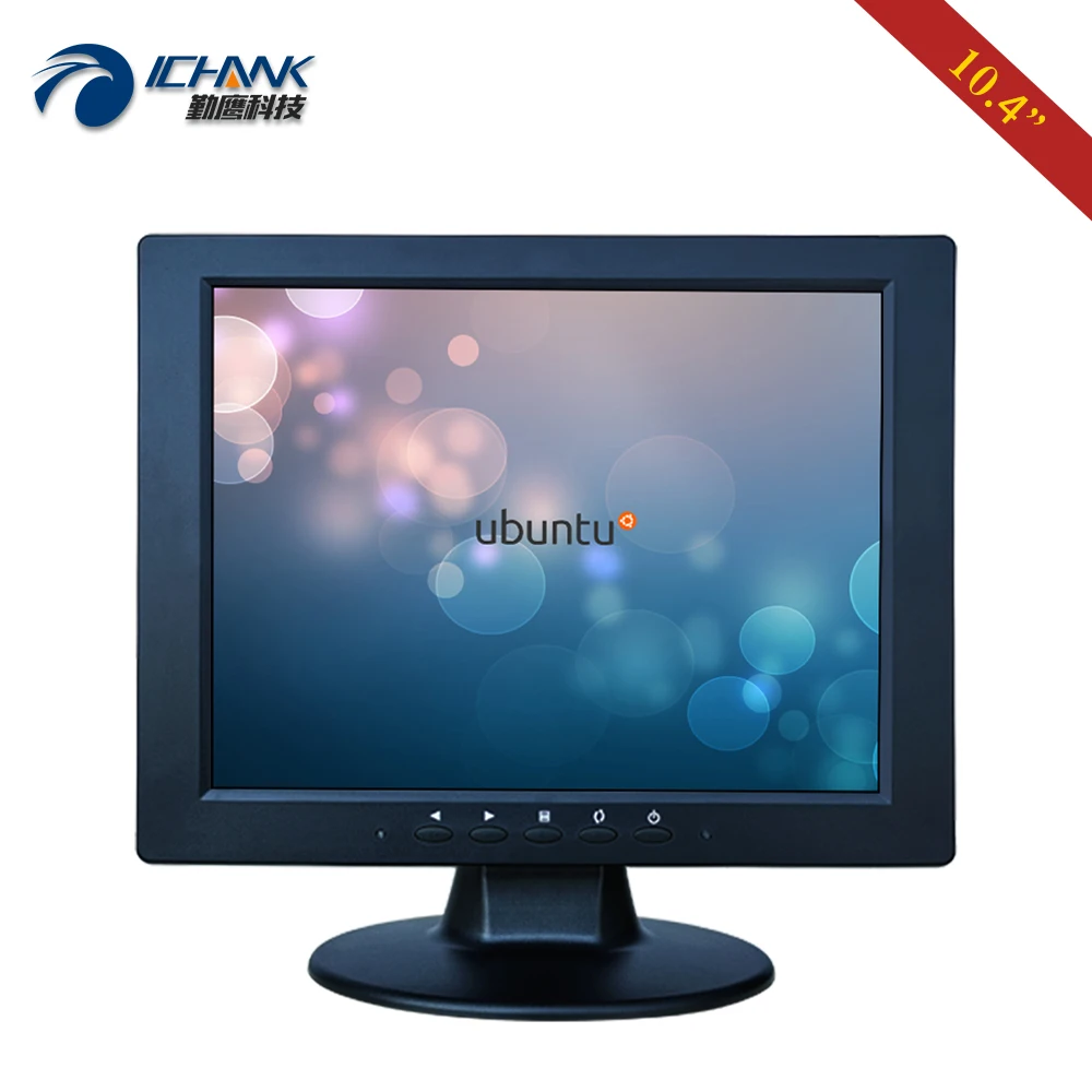 Портативный четырехпроводной резистивный сенсорный экран 10,4 дюйма 800x600 4:3, ПК-монитор с поддержкой Linux Ubuntu Raspbian Debian OS ZB104JC-5361L