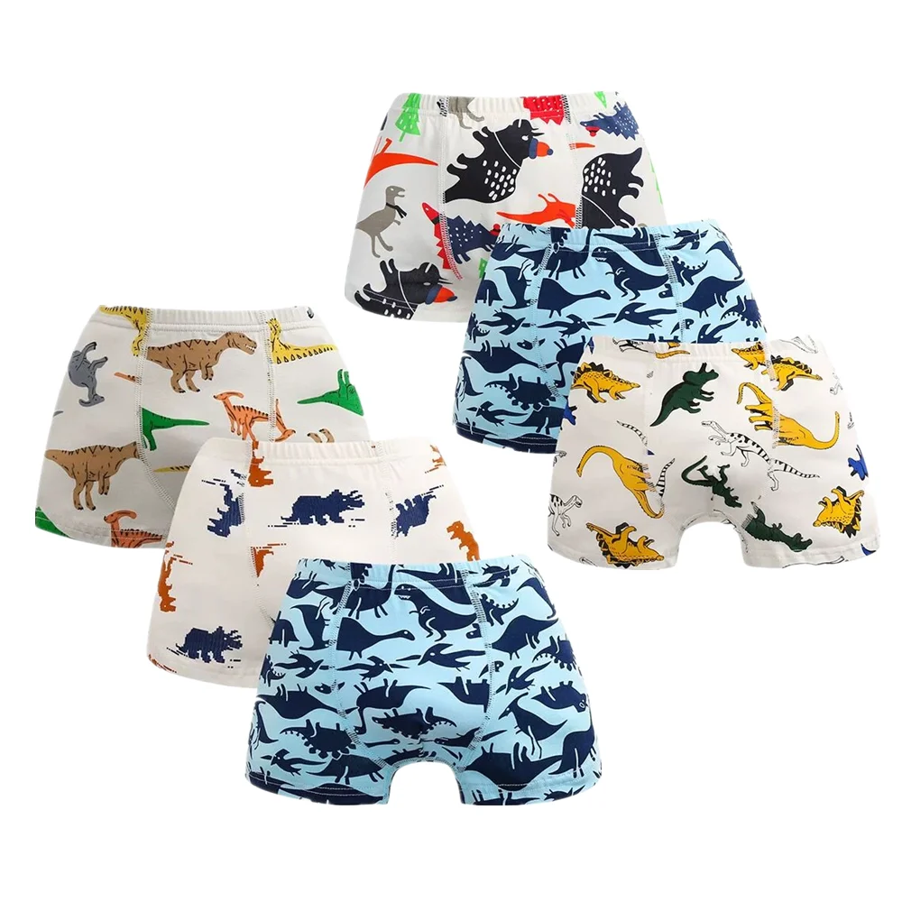 

3Pcs Children's Boy Underwear Kids Cartoon Dinosaur Shorts Cotton Underpants Teenage Printing Panties Briefs for Boys