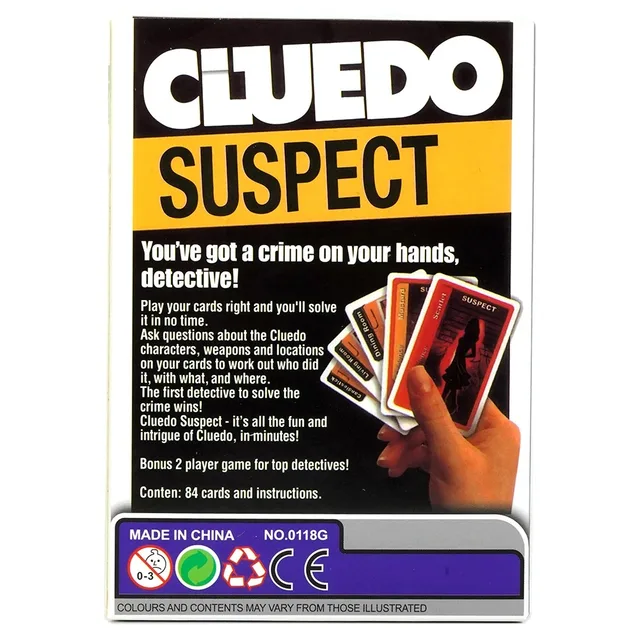 Cluedo Suspect jeu de cartes tout le plaisir de Clue Clue faire Suspect multiplayer interactif jeu de fête de famille jeu de société 2