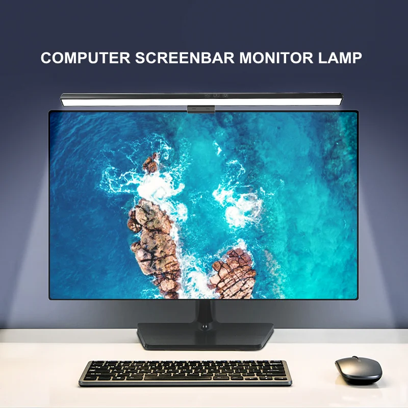 LED 스크린 걸이식 조명, PC 컴퓨터 노트북 스크린 책상 조명 스크린 바 테..