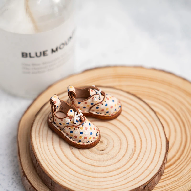 Blythe Baby Shoes Mini Toy Accessories OB22 Shoes Checker Shoes Small Cloth UFDOLL Mini Body OB24 Handmade Cowhide Shoes 6