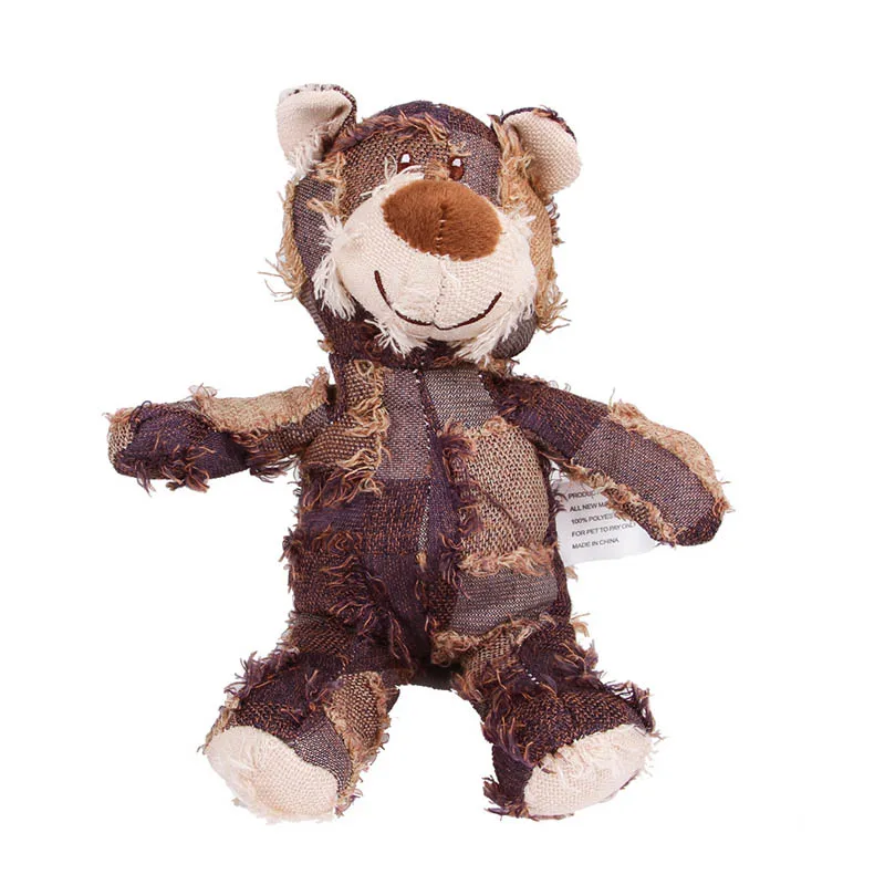 Interactive Teddy Bear Soundmaking Plush Toy for Dogs - Teeth Cleaning & Anti-Bite Plaything for Pets