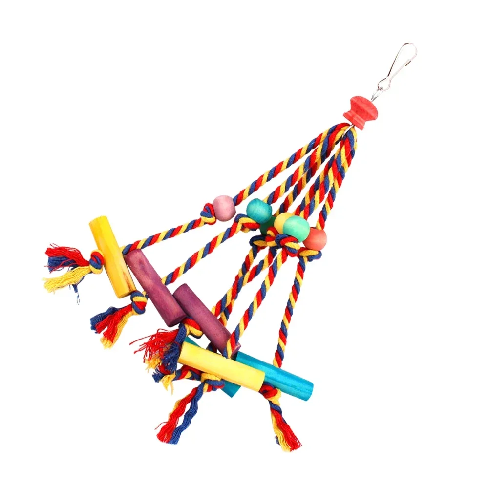 Bird Perches Chew Toy Funny Cotton Rope Parrot Toy Bite Resistant Bird Tearing Cockatiels Training Jouet Pour Perroquet