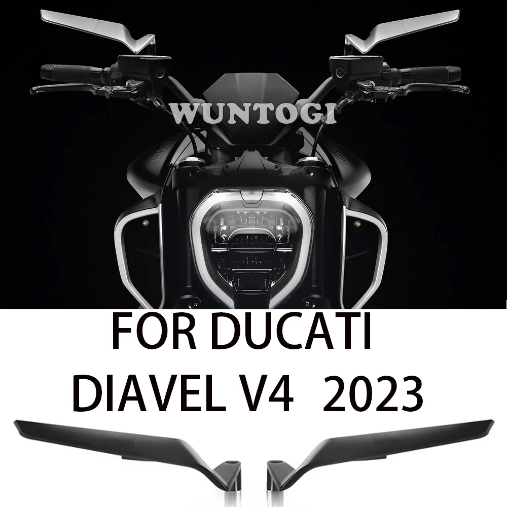 2023 Diavel V4 Accessori Specchio Per Ducati Diavel V4 Specchietto Retrovisore Moto Nuovo Alluminio Rotable Small Wing Retrovisore Mirro