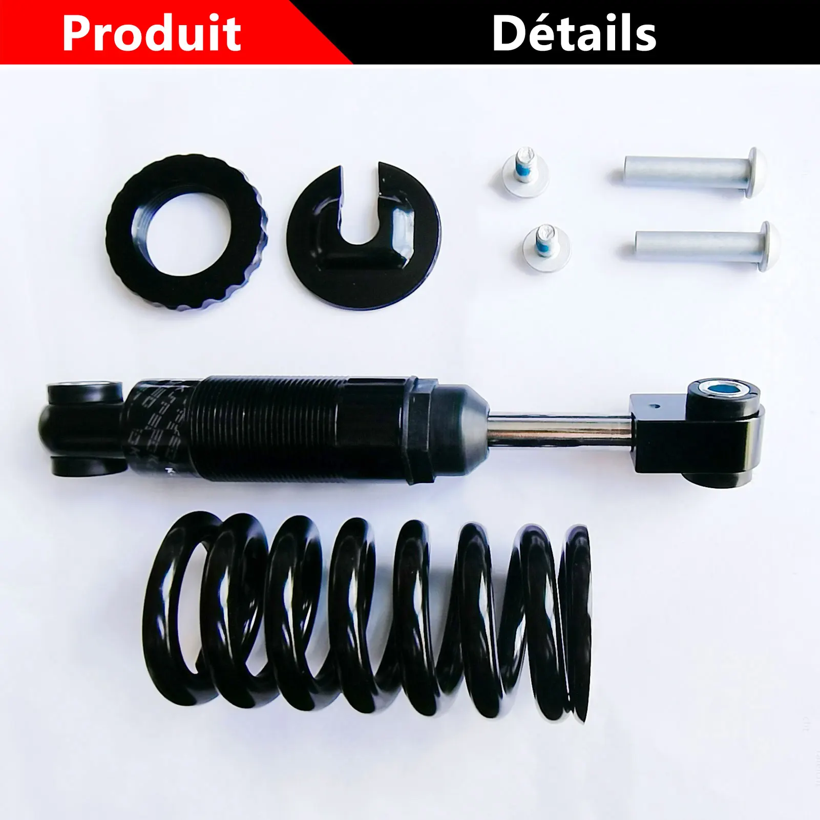 Amortisseur Arrière VTT - Longueurs 125/150/165/190mm - Taux Ressort 450-1800 Lbs - Pour VAE, DH, XC