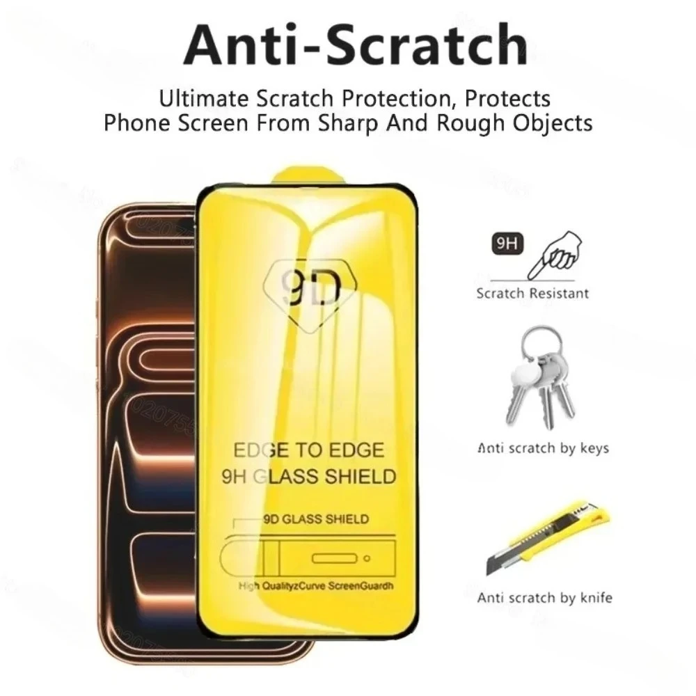 Premium 9D Tempered Glass Screen Protector - HD Clarity Film