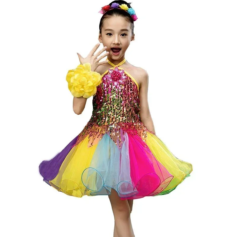 

Girls Ballet Dress For Children Girl Dance Kids Sequins Ballet Costumes For Girls Tutu Dance Girl Stage Dancewear Performance