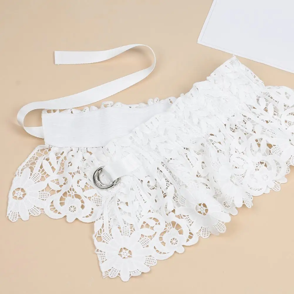 

Women Dress Belt Metal Hoops Women Lace Girdle Solid Color Wide Wedding Party Lace Belt Waist Decor Strap