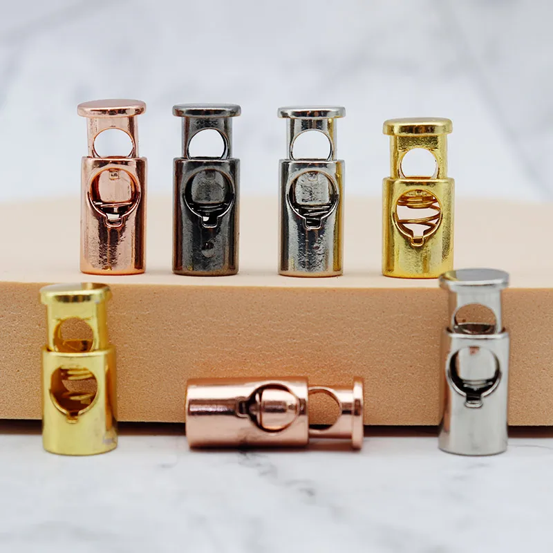 Weiou(20Pcs/10sets) Luxury Shoe Buckle Stoppers Zinc Alloy Metal Cord Lock Hollow Spring Buckles Drawstring Stops Accessories