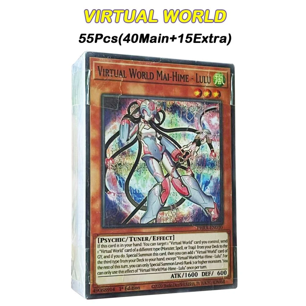 YU GI OH Board Game 55 Pcs/Set Yugioh Cards VIRTUAL WORLD Deck English  Version Playing Card Game With Tin Box| | - AliExpress