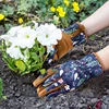1Pair Leather Garden Gloves For Weeding Digging Planting Gardening Gloves For Women Thorn-Proof Puncture-Resistant Work Gloves 1