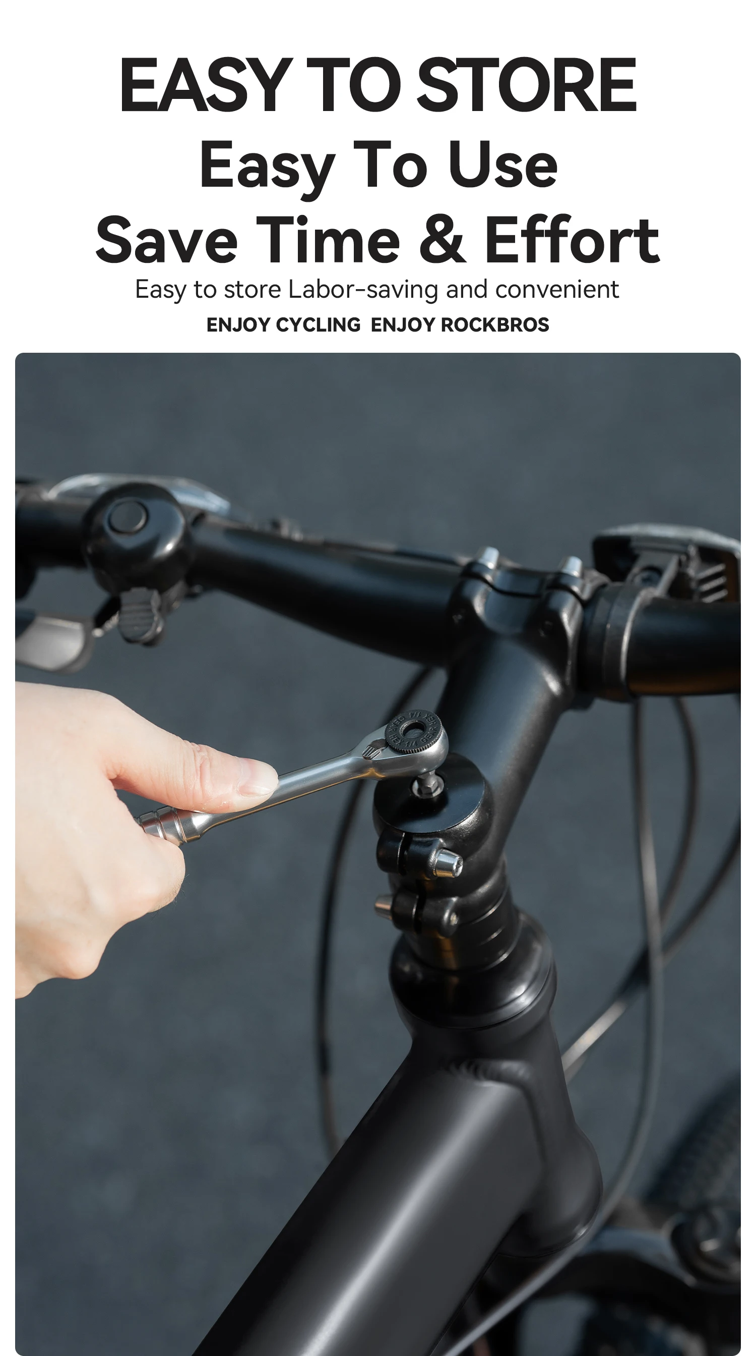 ROCKBROS Fahrrad-Reparatur-Werkzeug-Set leicht tragbar Ratschenschlüssel Schraubendreher Fahrradreifenheber Fahrrad-Wartungswerkzeug-Set – Detail 1