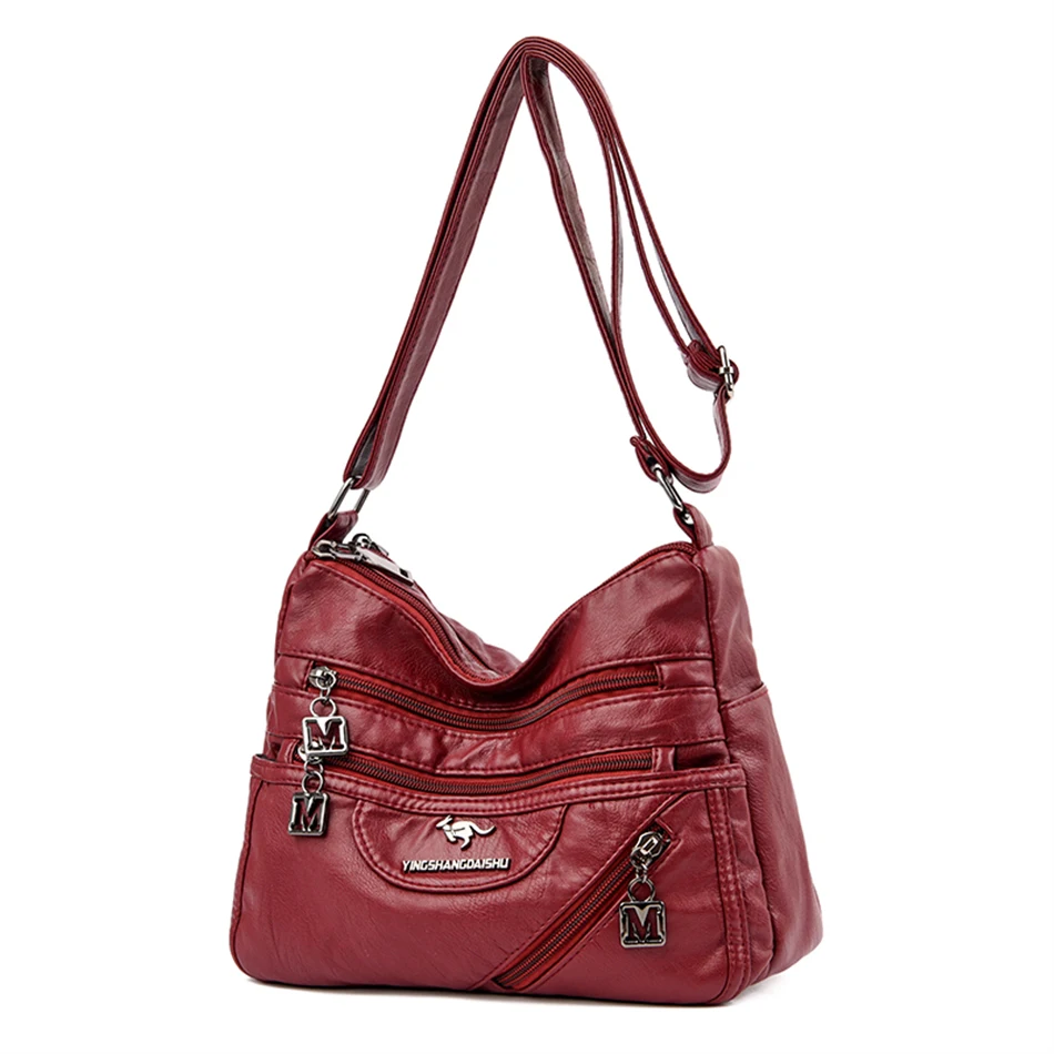 Luxury Purses and Handbags Women Bag High Quality Soft Leather Designer Multi-pocket Crossbody Shoulder Bag for Female 2022 Sac