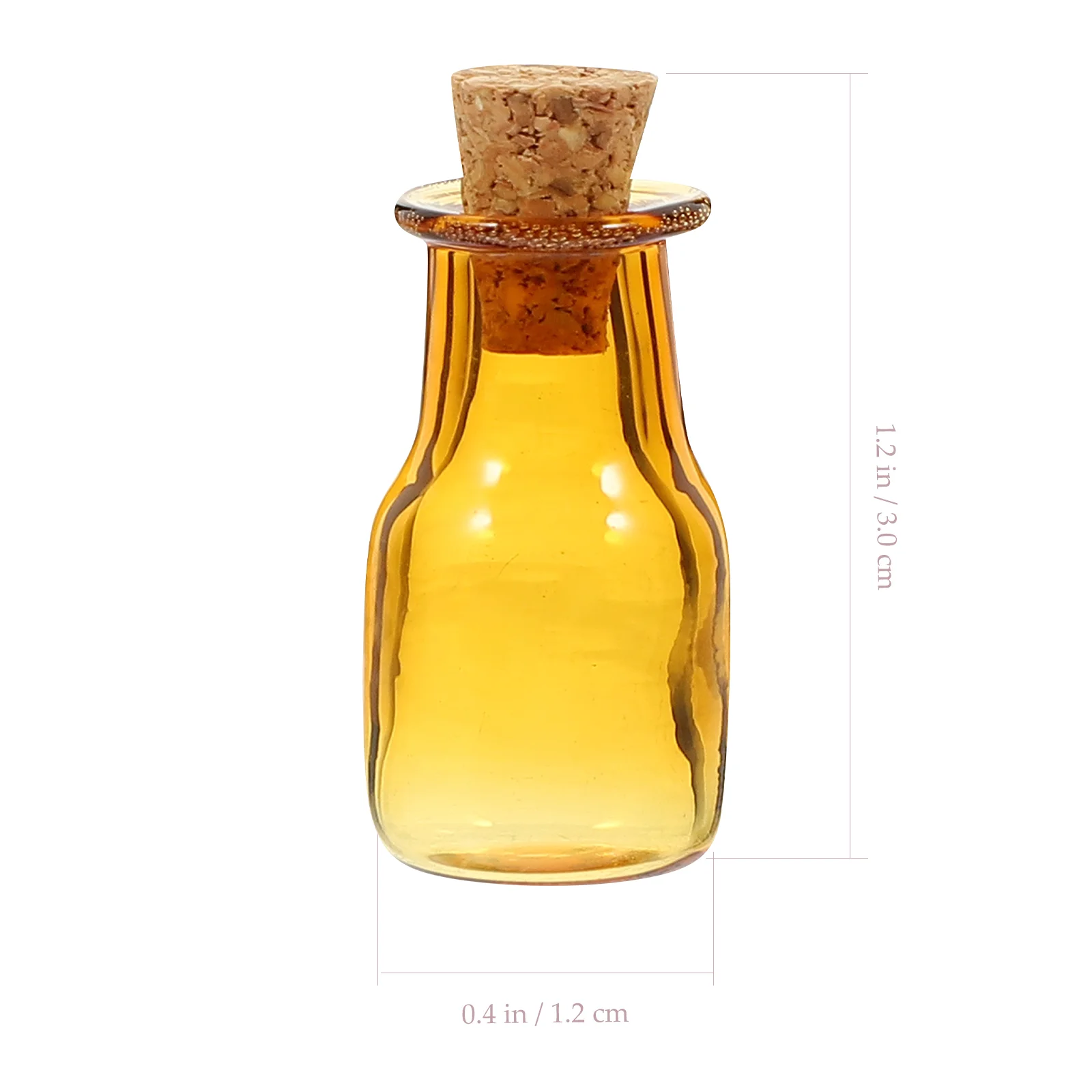9 Pcs Mini Glass Bottle Corks Reagent Container Small Bottles Wishing Crafts Jars Laboratory Sample Sealing 6
