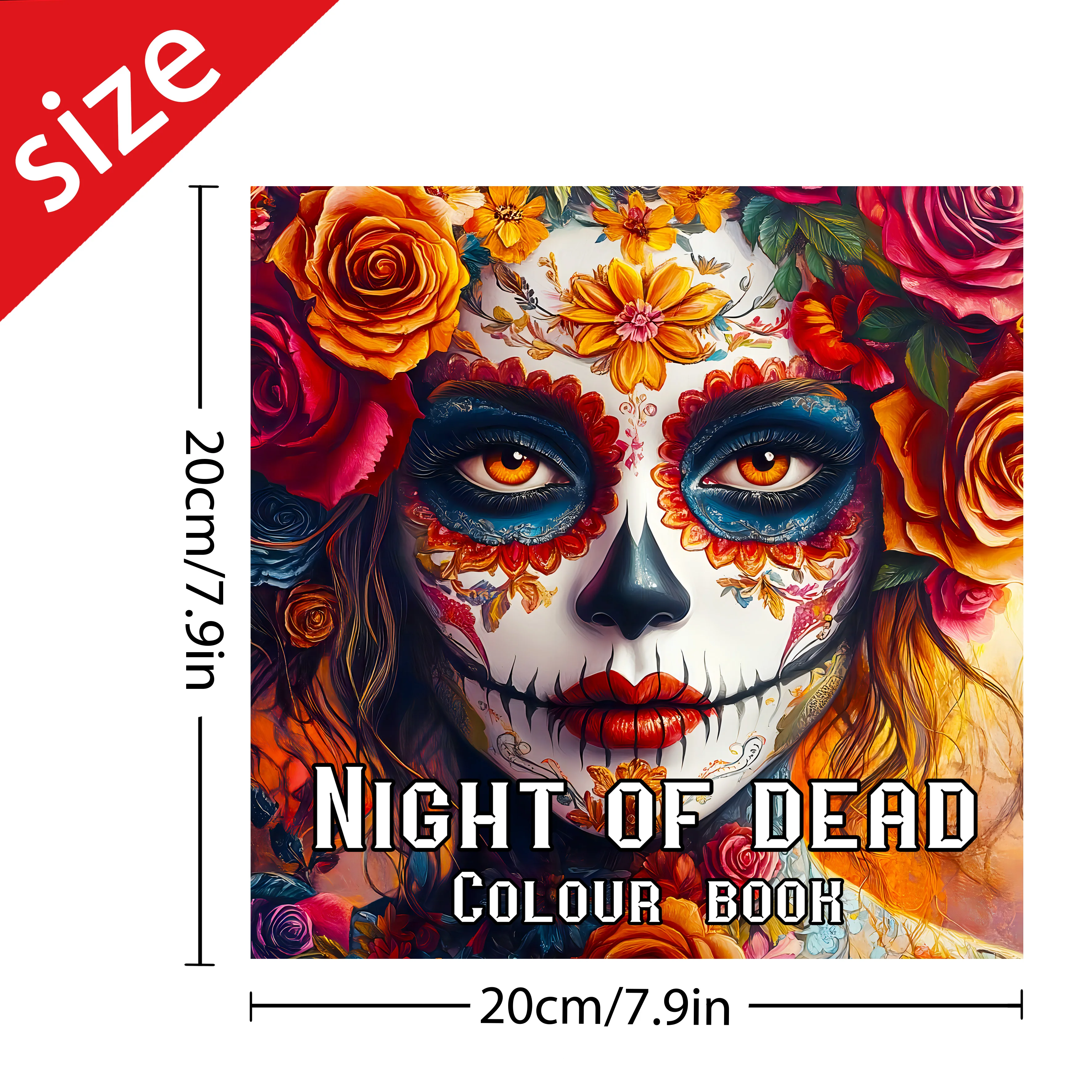 Night of the Dead Theme Colouring Book Adult Picture Book Original Design 4