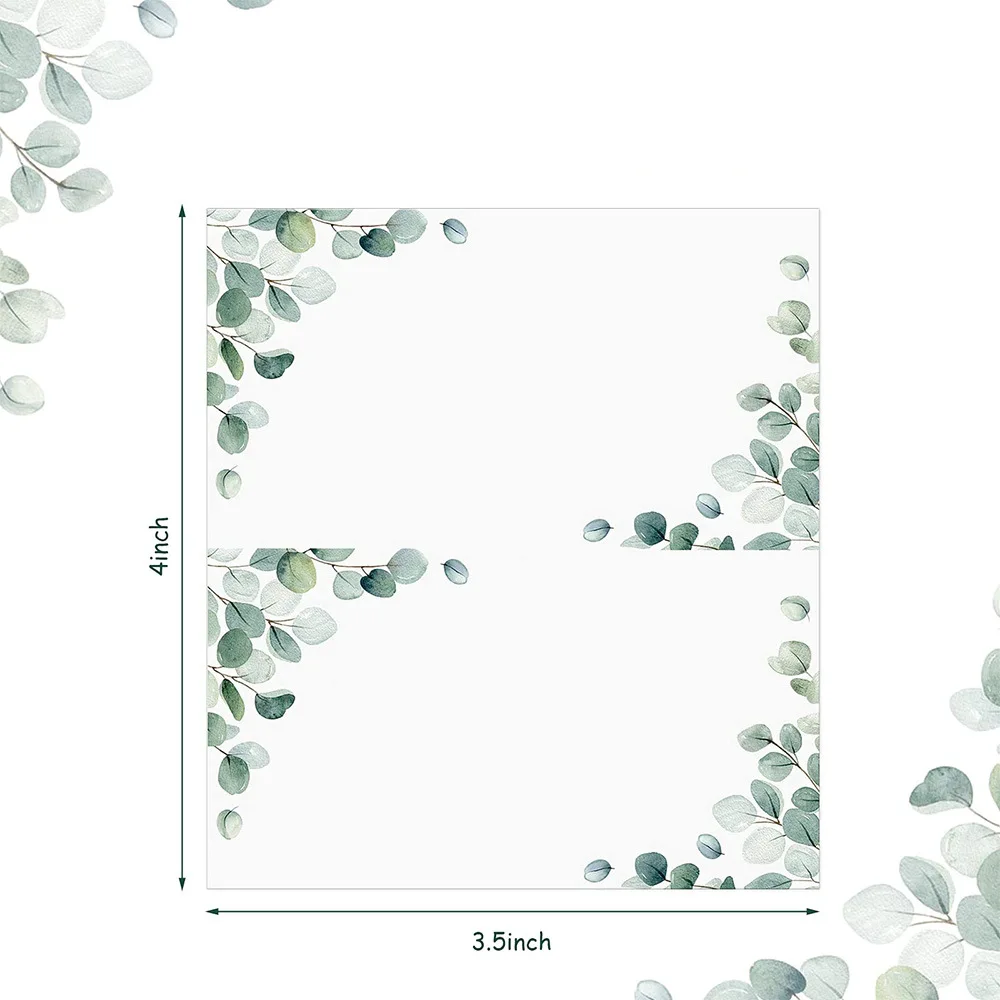 100pcs/pack Small White Blank Greeting Cards for Baby Born Wedding Invitation Wrap Supplies Gift Seat Name Cards
