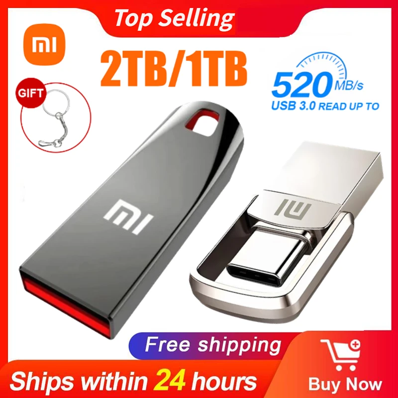 Xiaomi 2Tb Usb3.0 Flash Drives Pendrive Ad Alta Velocità 1Tb 512Gb Usb Drive Usb Stick Memoria Usb Flash Disk Type-C Pen Drive Adapter